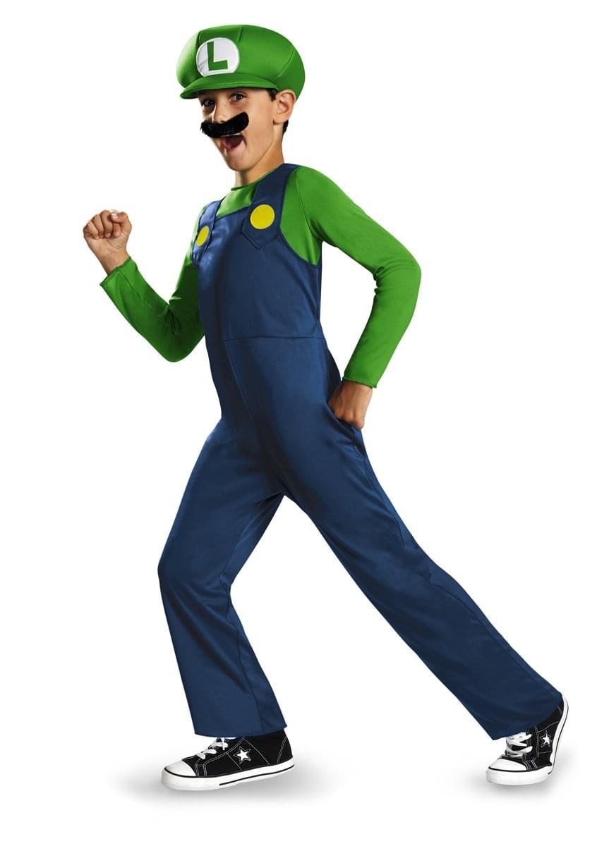 Nintendo Super Mario Bros Luigi Classic Toddler Costume Medium 3-4T