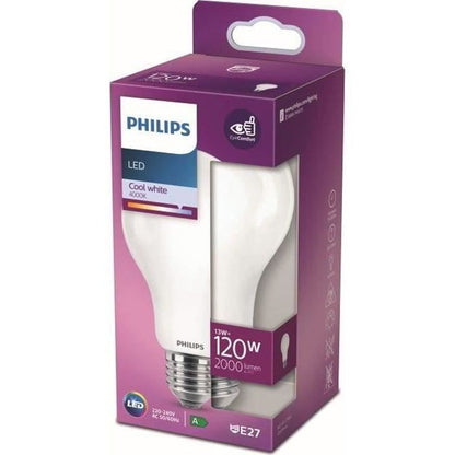 Philips LED Equivalent 120W E27 White Cold Non -Dimmable, Glass