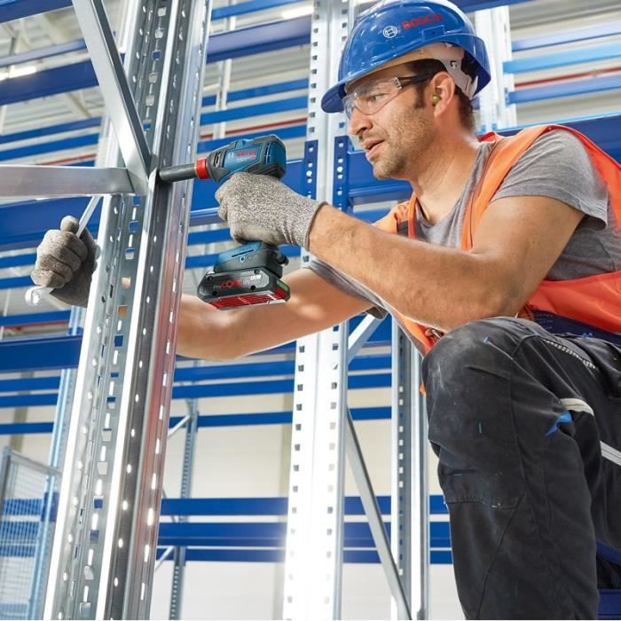 Kit 2 Tools with shock/wireless bolter GDX 18V-200 + drill-drilling with percussion GSB 18V-55 2x4.0Ah Gal 18v-40 L-Case