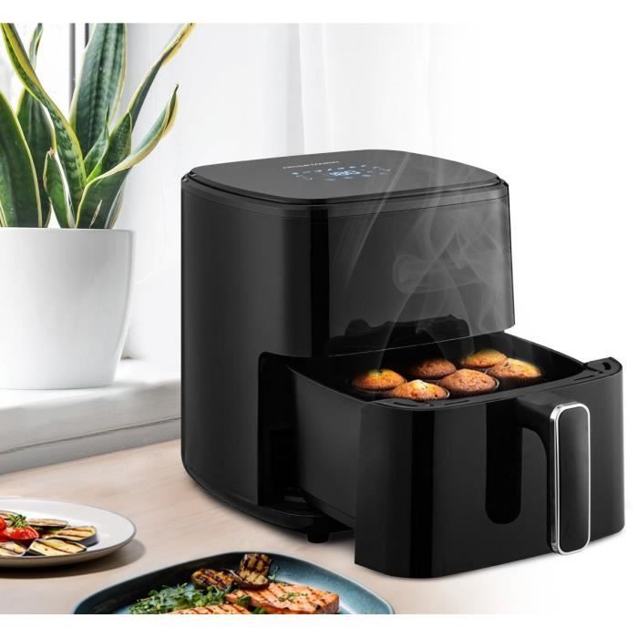 Oil-free fryer  ARTHUR MARTIN - Airfryer 5 L - 1400 W - Touch screen - 7 cooking presets - Black