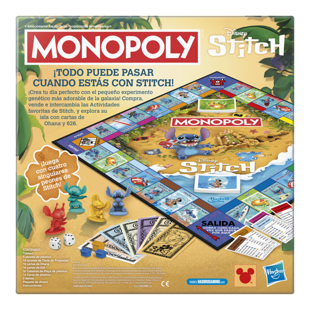 Spanish Disney Stitch Monopoly game