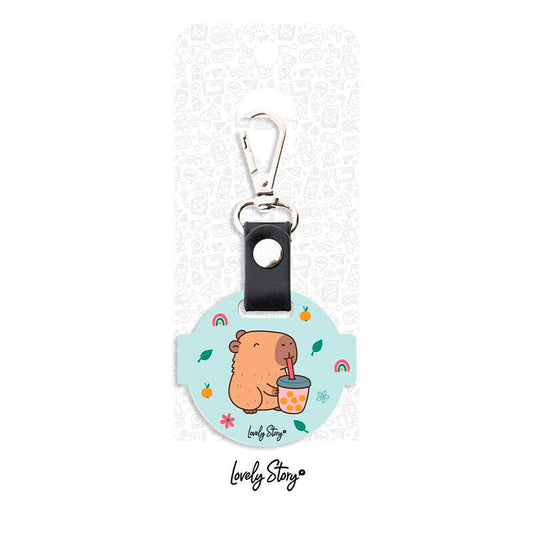 Capibara Bubble Tea keychain