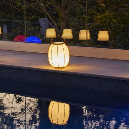 Cordless table lamp - LUMISKY - TULUM - H27 cm - Metal handle - Gold - Warm white and cool white LED