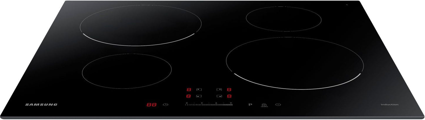 SAMSUNG NZ64M3707AK / EF - Induction hob - 4 areas - W 59 x D 57 cm - Glass coating - Black