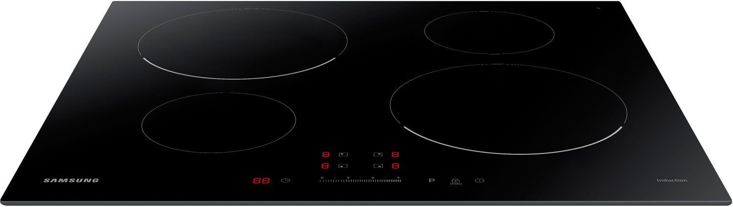 SAMSUNG NZ64M3707AK / EF - Induction hob - 4 areas - W 59 x D 57 cm - Glass coating - Black