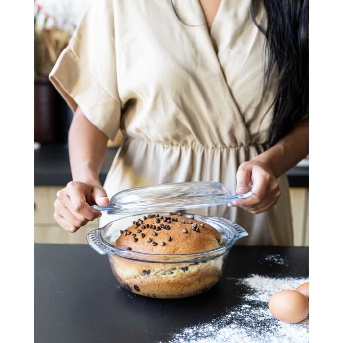 PYREX - 118A000/7043 - Cocotte ronde - 32cm * 27cm - Pyrex Classic - 3,5L + 1,4L