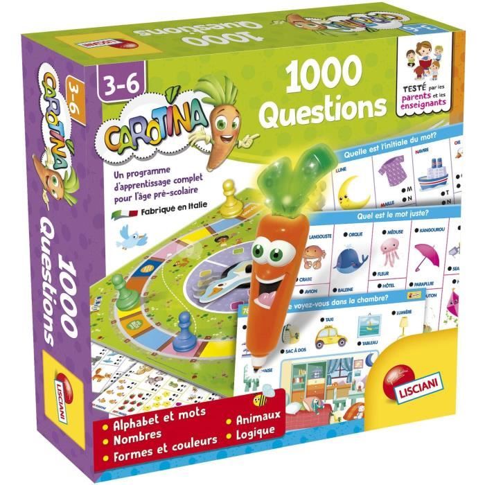Carotina 1000 questions - quiz game box - LISCIANI