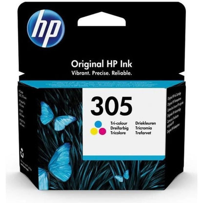 HP 305 Original Tricolor Ink Cartridge for HP DeskJet 2300/2700 / Plus 4100, ENVY 6000 / Pro 6400 (3YM60AE)