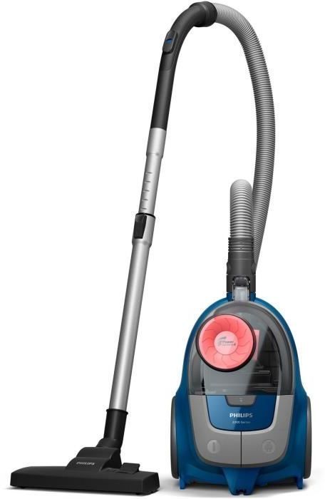 PHILIPS XB2123/09 - Bagless Cylinder Vacuum Cleaner - 850 W - Compact - 1.3 L - Dark Blue / Peach