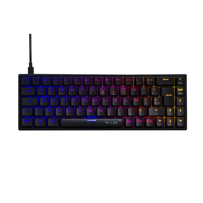 Gaming Keyboard - The G-Lab - KEYZ TITAN - Mechanical (Red Switch) - Wired - RGB - Black
