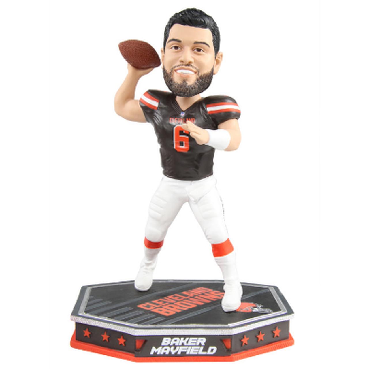 Cleveland Browns Baker Mayfield #6 Removable Helmet Base NFL Resin Bobblehead