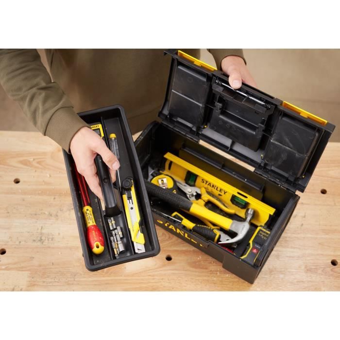 STANLEY 40cm empty toolbox with 1 hand opening