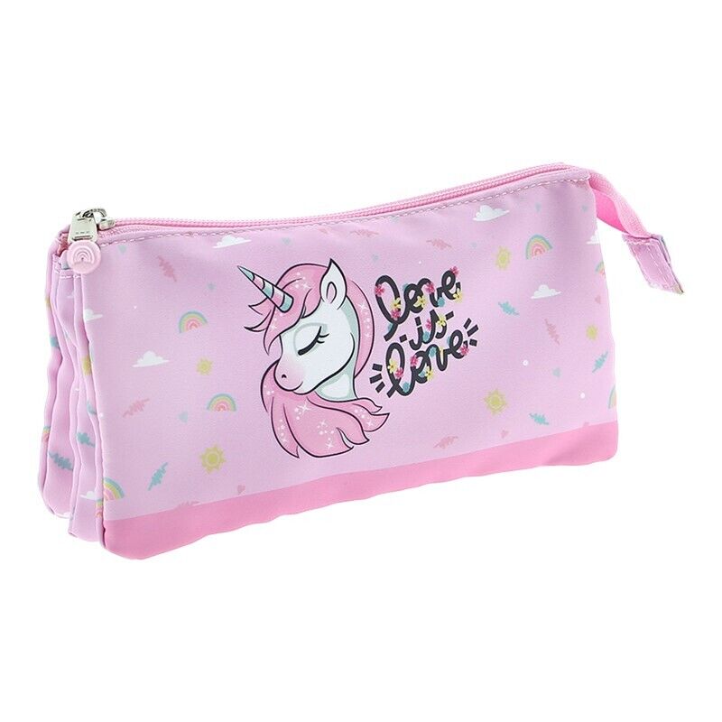 Fantasy Unicorn triple pencil case