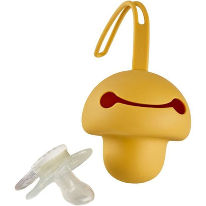 Pacifier holder - THERMOBABY - Silicone - Honey Yellow - Soft and BPA free