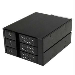 EASILY CONNECT AND HOT SWAP UP TO THREE 3.5 SATA/SAS HARD DRIVES FROM TWO 5.25 B