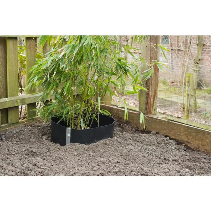 NATURE Anti-root barrier with closure rail - HDPE black