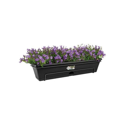 Elho Balconiere Green Basics Allin1 50 - Exterior & Balcony - L 25.7 x W 47.3 x H 16.7 cm - Living black