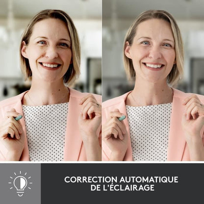 Logitech - Brio 500 webcam HD with Auto - White Expo