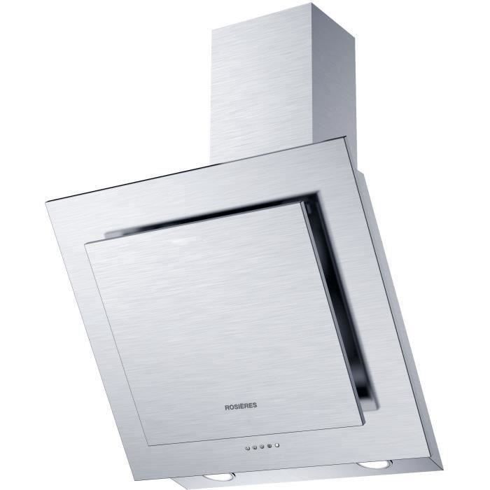 Decorative hood Rosieres RDX6MX - L 60 cm - Stainless steel - 66 dB - 4 speeds - Classse A - LED lighting