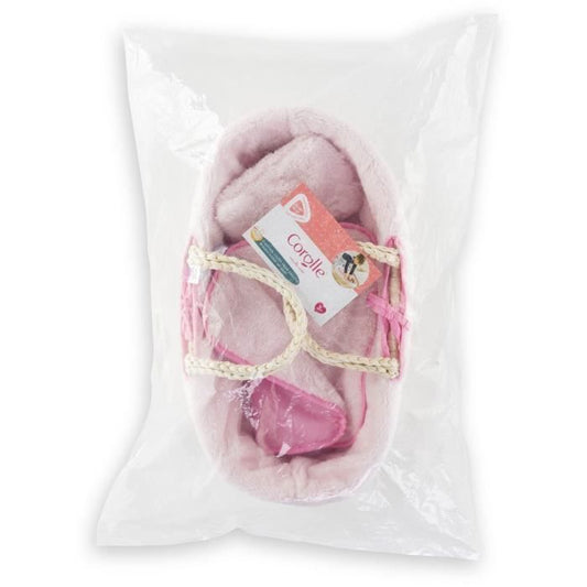 Baby doll accessories - COROLLE - Pink plush bassinet set - for 36 and 42 cm baby dolls - from 3 years old