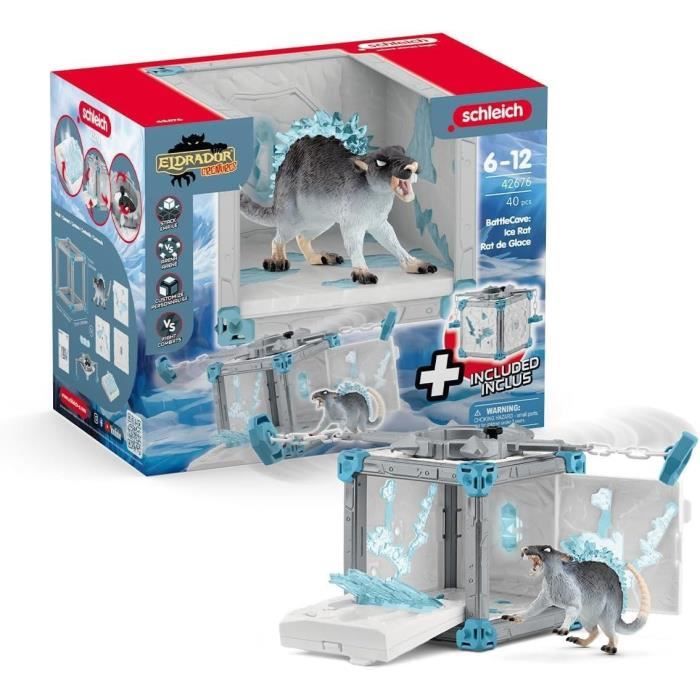 BattleCave Ice Rat, Arena Extension, SCHLEICH 42676 Eldrador Creatures, Ages 7 and up