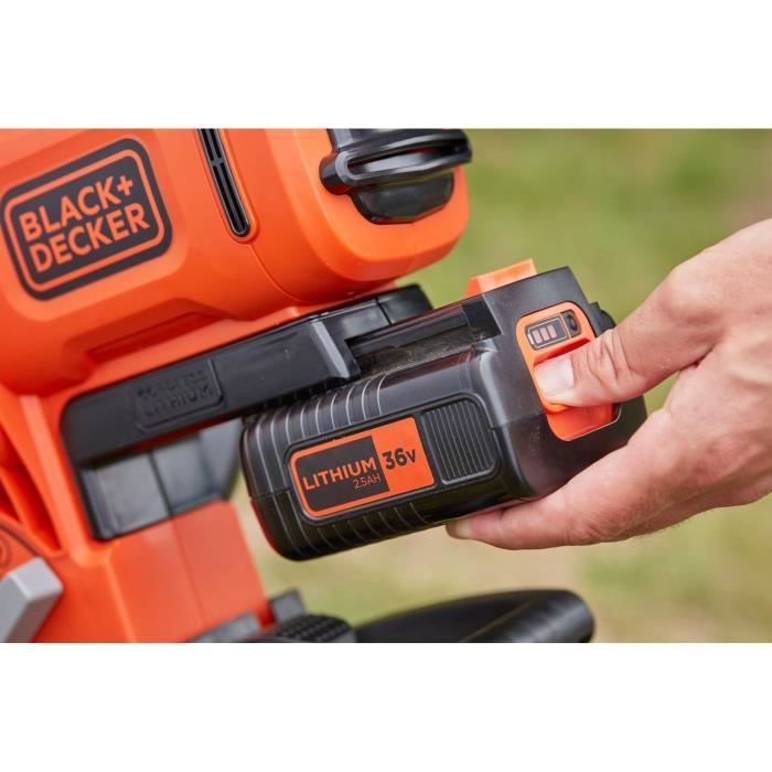 BLACK+DECKER 36V vacuum-blower-shredder - With battery and charger - 45L bag