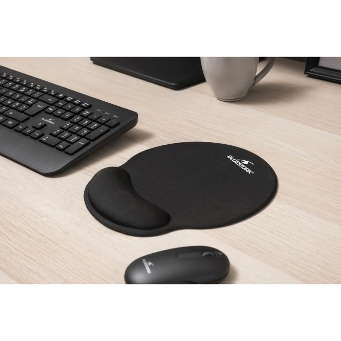 Ergonomic Mouse Pad - Bluestork - BS-PAD-ERGO - Wrist Rest - Thickness 3 mm