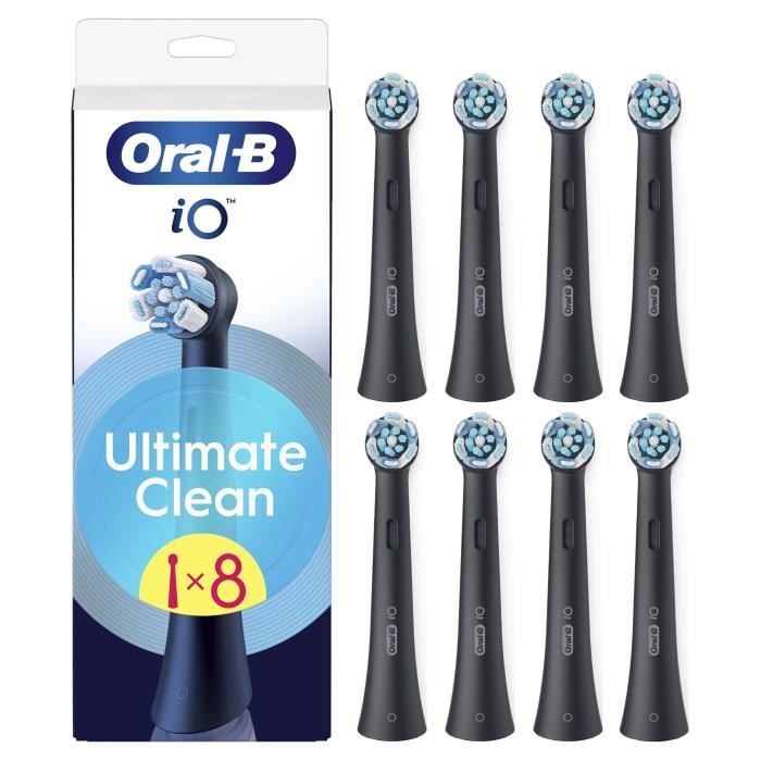 ORAL-B iO Refills Ultimate Clean Brush Head - 8 Pack - Black