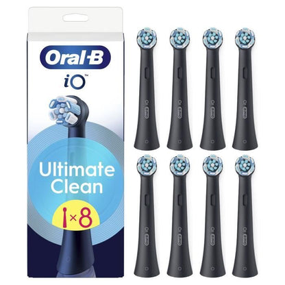 ORAL-B iO Refills Ultimate Clean Brush Head - 8 Pack - Black