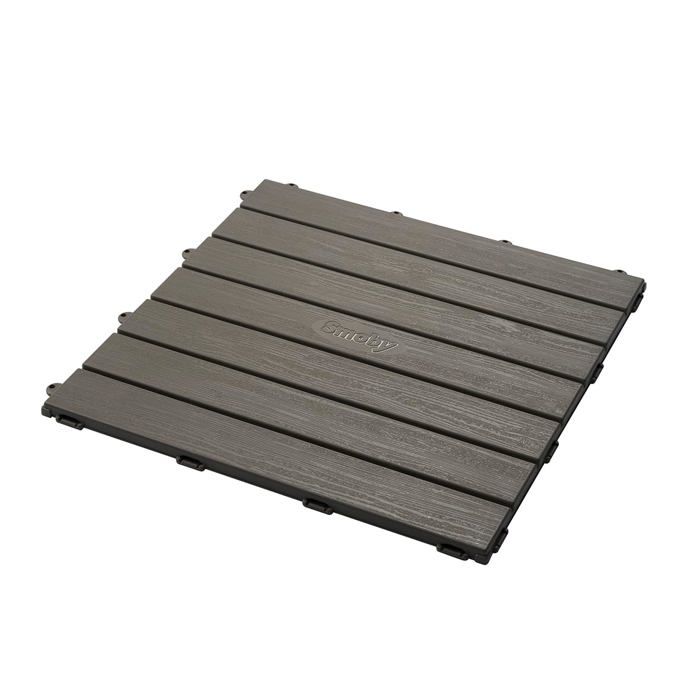 Smoby - Set of 6 tiles - House Flooring - 45x45cm - Wood textured effect - Anti-UV - 100% recycled and recyclable plastic