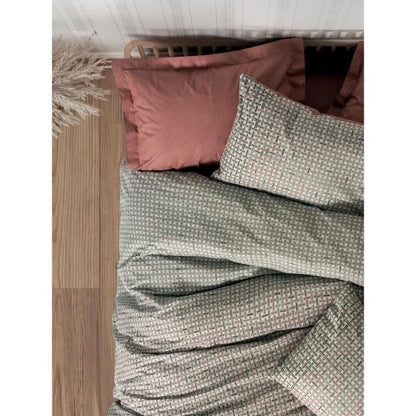 Bedding set - 1 duvet cover 220 x 240 cm + 2 pillowcases 60 x 60 cm - 100% cotton - Red