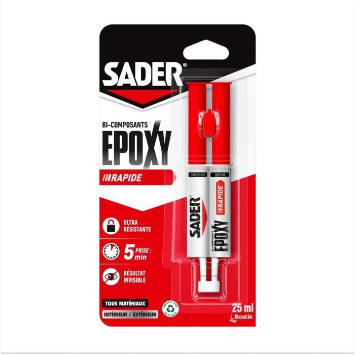 SADER Rapid Bi-Component Epoxy Glue Syringe - 30 ml