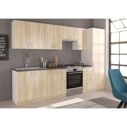 SARA low cabinet - 4 drawers - Sonoma oak decor - L40xD48xH82 cm - Worktop not included - Made in Poland