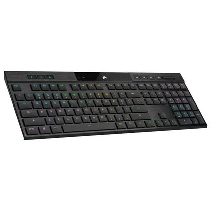 Ultrafin mechanical gaming keyboard - Azerty - Corsair - K100 Air Wireless - RGB LED backlight - Black (CH -913A01U -FR)