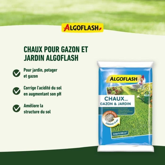 ALGOFLASH Lime for lawn and garden - 10 kg