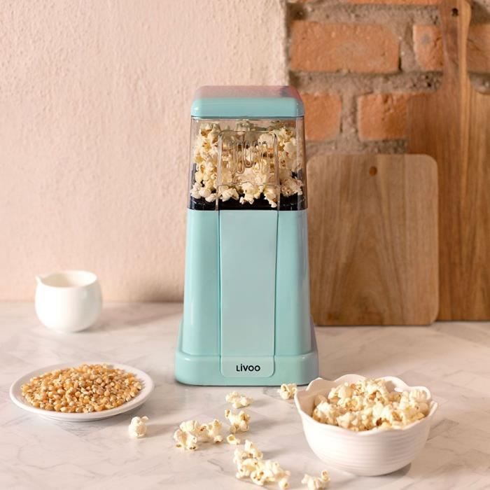Popcorn machine - LIVOO - DOM497 - 1200W - Up to 100 g of grains - Blue