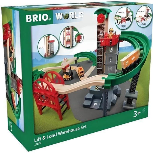 Brio World Grand Circuit Multimodal Platform - Box 32 pieces - Wooden train circuit - Ravensburger - From 3 years old - 33887