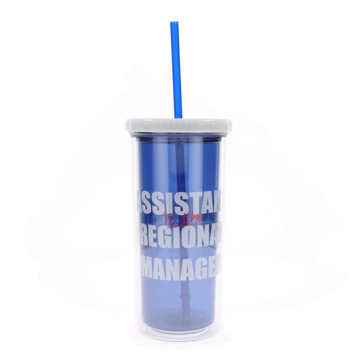 The Office Dunder Mifflin Plastic Carnival Cup With Straw | Hold 20 Ounces
