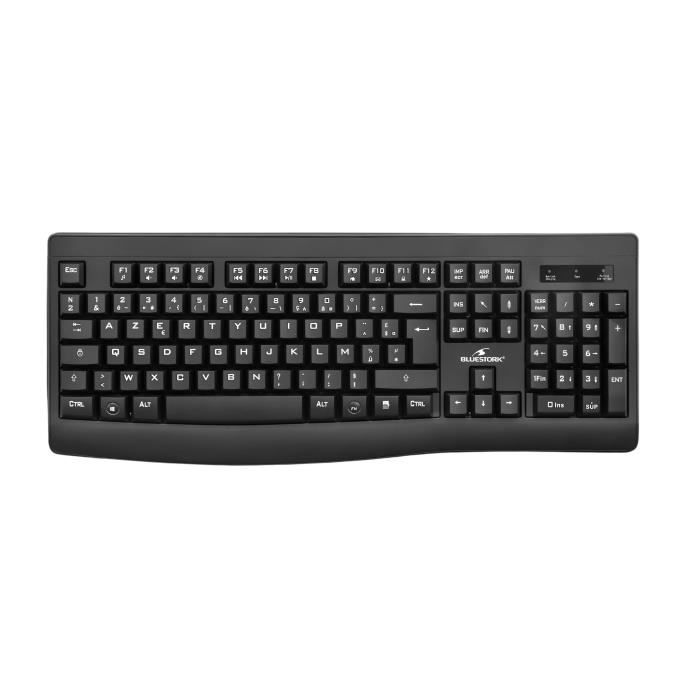 Rechargeable wireless mouse keyboard pack Bluestork - Black