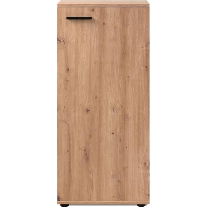 Satos shoe cabinet - Artisan oak - 100 x 110 x 34 cm - Capacity 12 pairs