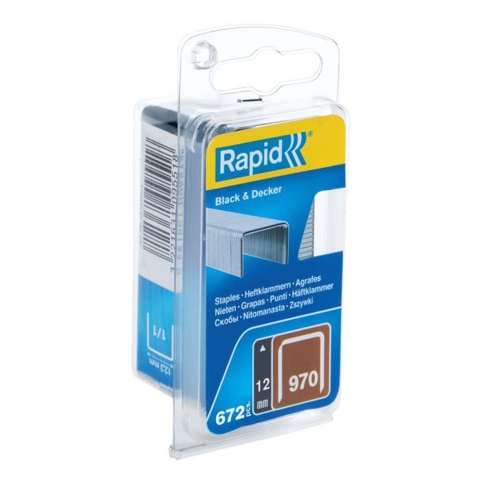 Galvanized Staples - RAPID - 970/12mm - Blister 672