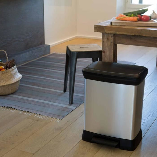 CURVER Pedal Bin Duo Déco 10 + 18 L - 39x29x50.5 cm