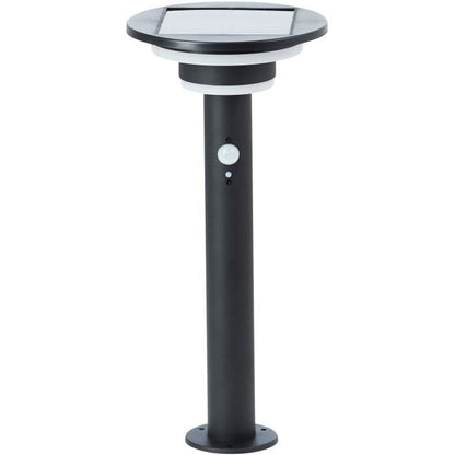 Outdoor bollard - BRILLIANT - GARVINA - LED and solar - Motion detector - Stainless steel and plastic - 4 W - Black