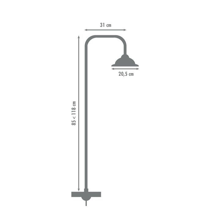ROUSSEAU Shower column with mixer faucet Byron - Old bronze