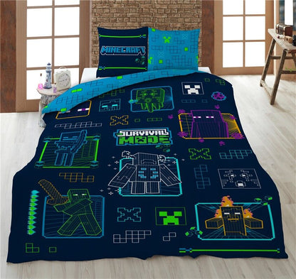 Minecraft microfibre duvet cover bed 90cm