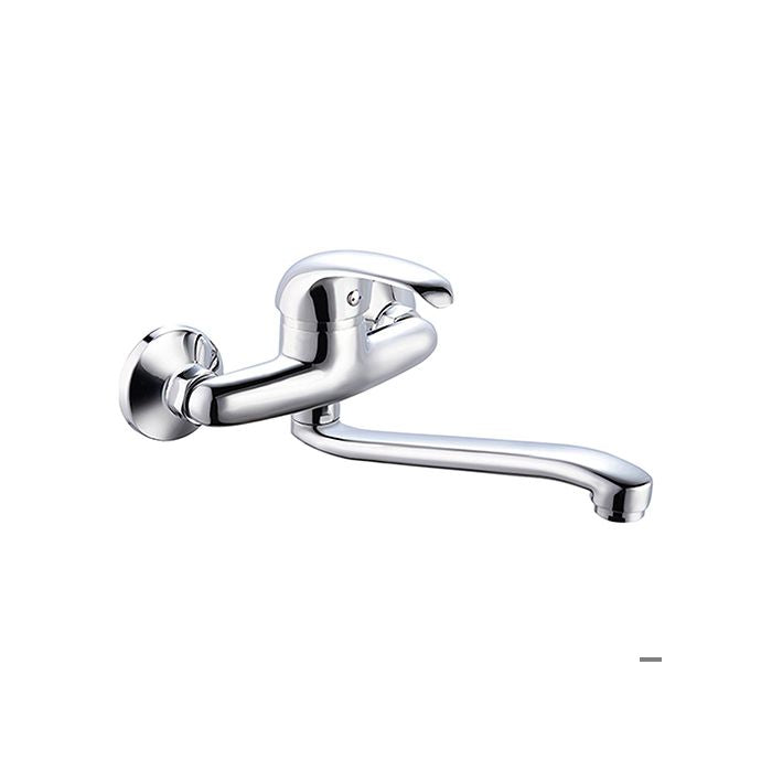 Rousseau Mambo kitchen mixer - Without shower - Chrome gray