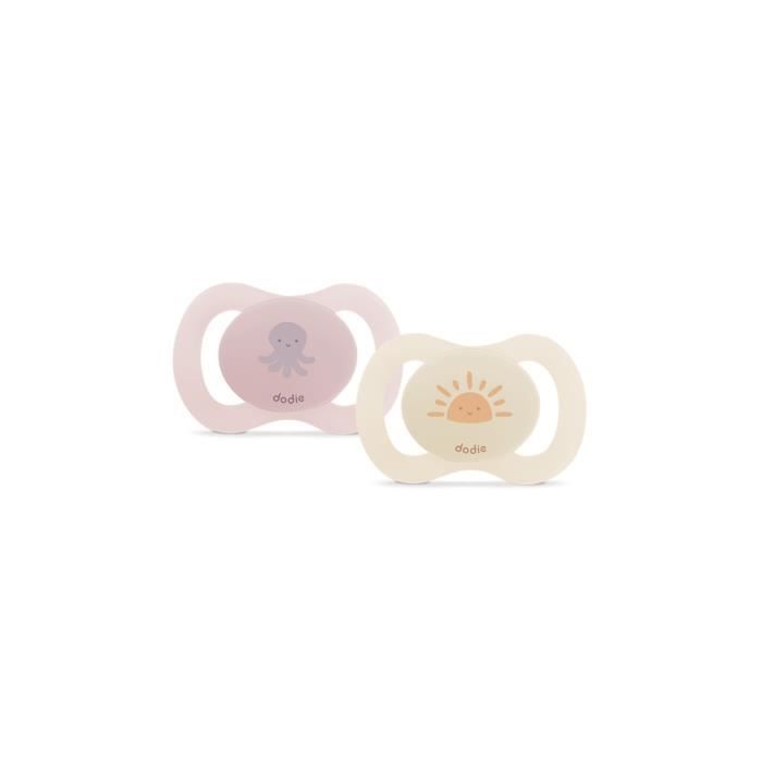Anatomical pacifier duo - DODIE - 0/2 months - Octopus
