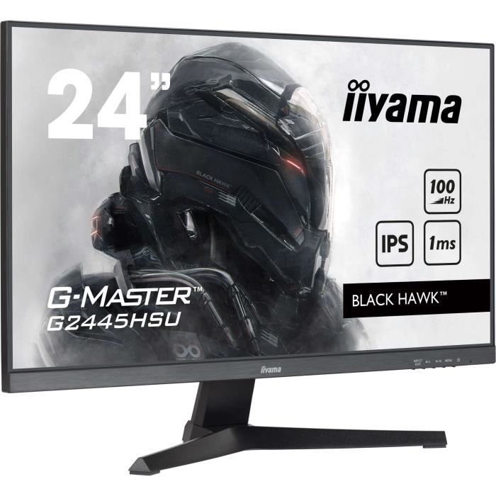PC screen - IIYAMA - G2445HSU-B2 - 24 FHD - IPS - FreeSync - 100Hz - 1ms - Black