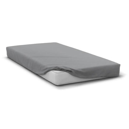 Fitted sheet - HOME LINGE PASSION - HP71769 - 160 x 200 cm + 30 cm bonnet - Microfiber - 82 g - Light gray