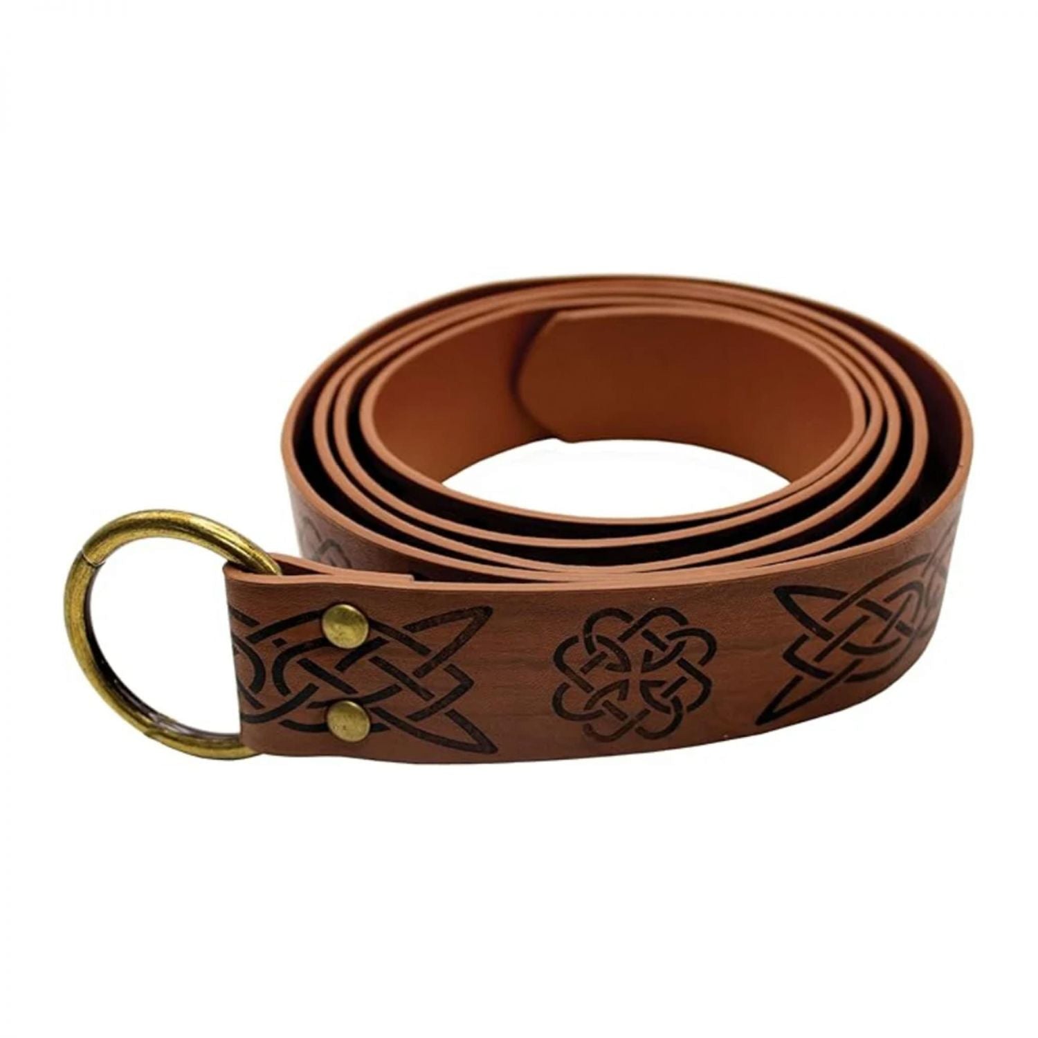 Celtic Medieval Brown Faux Leather Belt Adult Costume Accessory